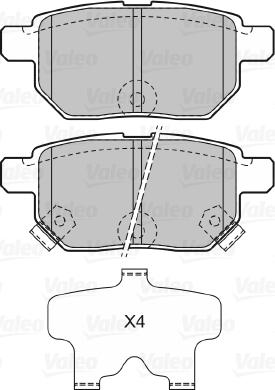 Valeo 598933 - Brake Pad Set, disc brake www.autospares.lv