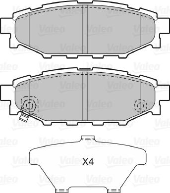 Valeo 598929 - Brake Pad Set, disc brake www.autospares.lv