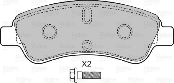 Valeo 598464 - Тормозные колодки, дисковые, комплект www.autospares.lv