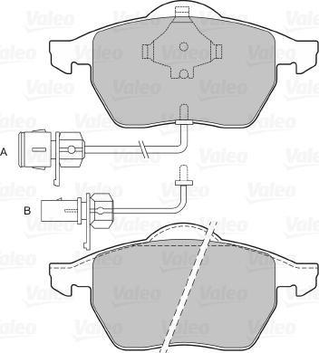 Valeo 598489 - Bremžu uzliku kompl., Disku bremzes www.autospares.lv