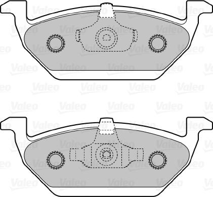 Valeo 598487 - Bremžu uzliku kompl., Disku bremzes www.autospares.lv