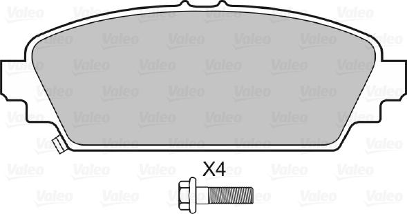 Valeo 598435 - Bremžu uzliku kompl., Disku bremzes www.autospares.lv