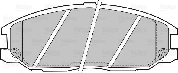 Valeo 598505 - Brake Pad Set, disc brake www.autospares.lv