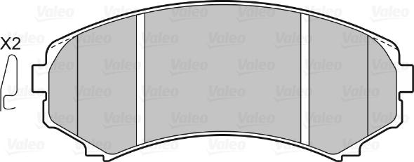 Valeo 598518 - Bremžu uzliku kompl., Disku bremzes www.autospares.lv