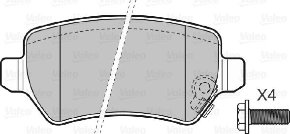 Valeo 598584 - Bremžu uzliku kompl., Disku bremzes autospares.lv