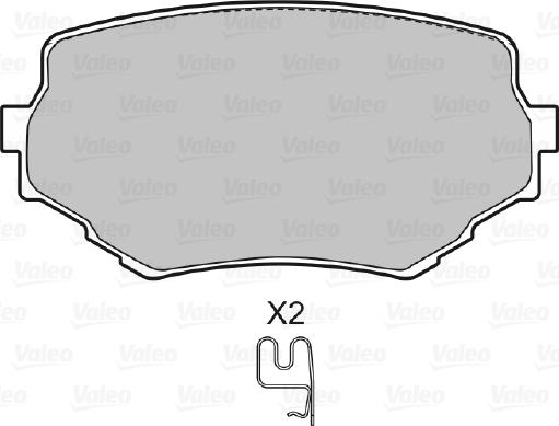 Valeo 598534 - Тормозные колодки, дисковые, комплект www.autospares.lv