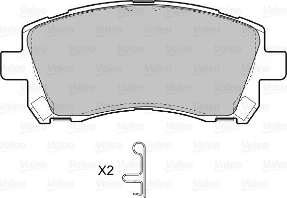 Valeo 598530 - Brake Pad Set, disc brake www.autospares.lv