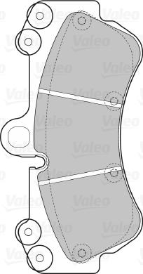 Valeo 598655 - Bremžu uzliku kompl., Disku bremzes www.autospares.lv