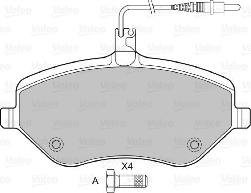 Valeo 598663 - Bremžu uzliku kompl., Disku bremzes www.autospares.lv