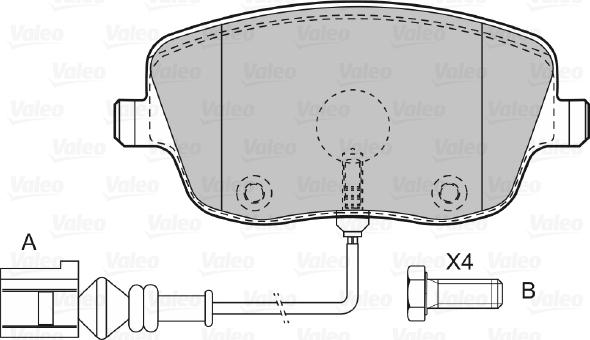 Valeo 598667 - Bremžu uzliku kompl., Disku bremzes www.autospares.lv