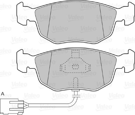 Valeo 598619 - Bremžu uzliku kompl., Disku bremzes www.autospares.lv