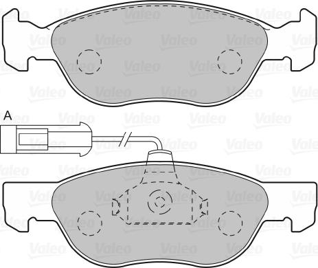 Valeo 598611 - Bremžu uzliku kompl., Disku bremzes www.autospares.lv