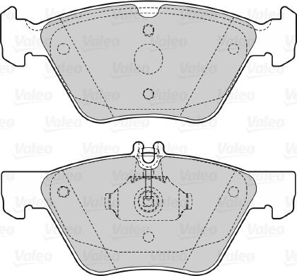 Valeo 598636 - Bremžu uzliku kompl., Disku bremzes www.autospares.lv