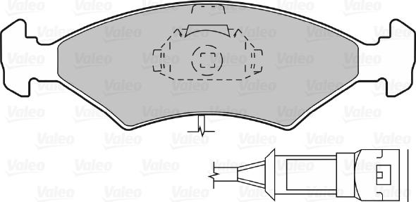 Valeo 598042 - Bremžu uzliku kompl., Disku bremzes www.autospares.lv