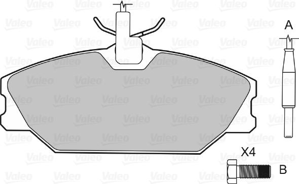 Valeo 598061 - Brake Pad Set, disc brake www.autospares.lv