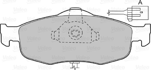 Valeo 598034 - Bremžu uzliku kompl., Disku bremzes www.autospares.lv