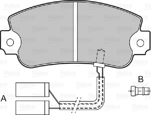 Valeo 598141 - Bremžu uzliku kompl., Disku bremzes www.autospares.lv