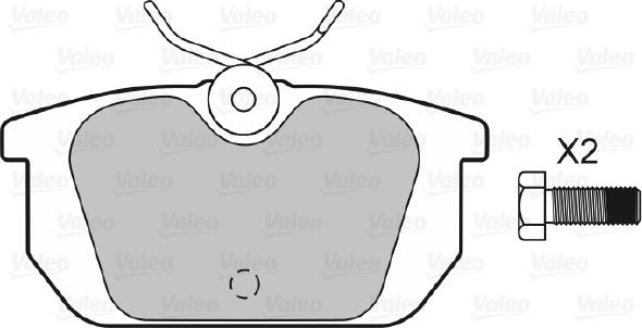 Valeo 598142 - Brake Pad Set, disc brake www.autospares.lv