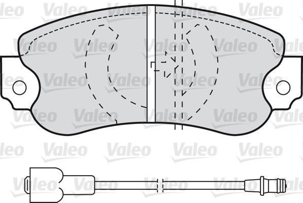 Valeo 598162 - Bremžu uzliku kompl., Disku bremzes www.autospares.lv