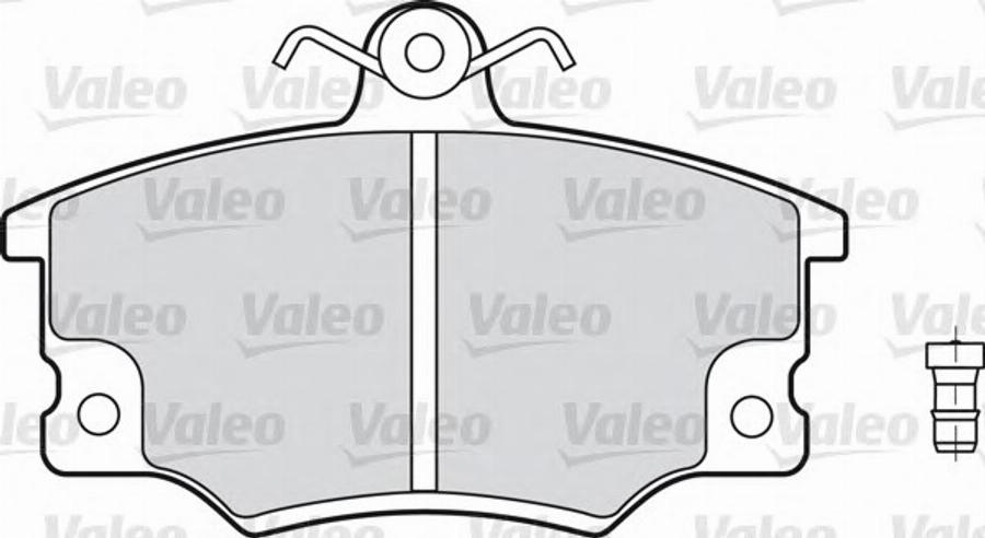 Valeo 598101 - Тормозные колодки, дисковые, комплект www.autospares.lv