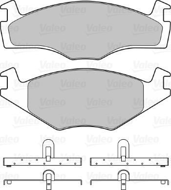 Valeo 670128 - Brake Pad Set, disc brake www.autospares.lv