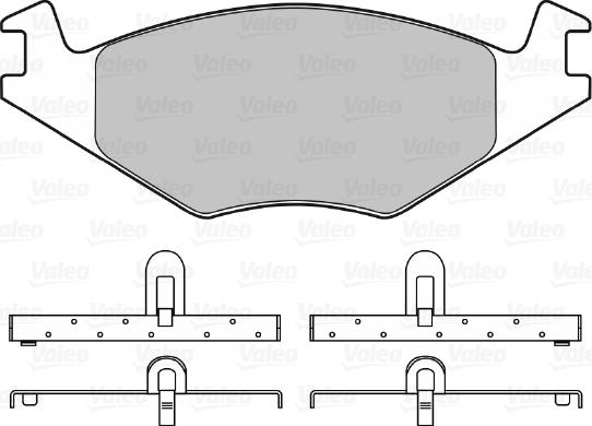 Valeo 598127 - Brake Pad Set, disc brake www.autospares.lv