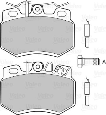 Valeo 598176 - Bremžu uzliku kompl., Disku bremzes www.autospares.lv