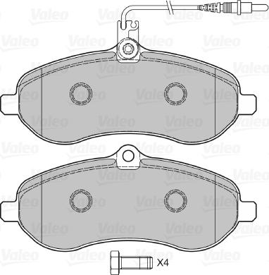 Valeo 598899 - Bremžu uzliku kompl., Disku bremzes www.autospares.lv