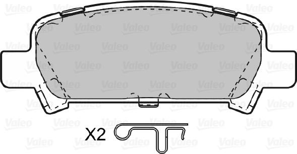 Valeo 598895 - Brake Pad Set, disc brake www.autospares.lv