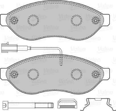 Valeo 598891 - Bremžu uzliku kompl., Disku bremzes www.autospares.lv