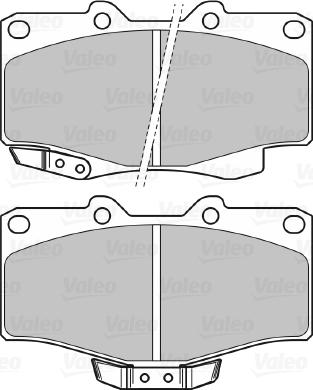 Valeo 598897 - Тормозные колодки, дисковые, комплект www.autospares.lv