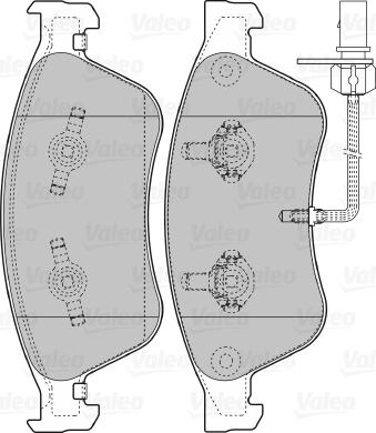 Valeo 598845 - Bremžu uzliku kompl., Disku bremzes www.autospares.lv