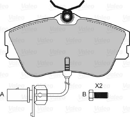 Valeo 598814 - Bremžu uzliku kompl., Disku bremzes www.autospares.lv