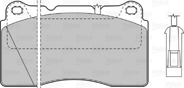 Valeo 598309 - Bremžu uzliku kompl., Disku bremzes www.autospares.lv