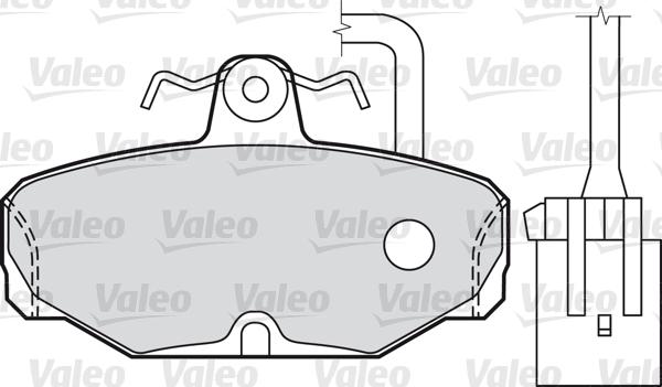 Valeo 598312 - Тормозные колодки, дисковые, комплект www.autospares.lv