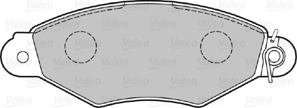 Valeo 598325 - Bremžu uzliku kompl., Disku bremzes www.autospares.lv