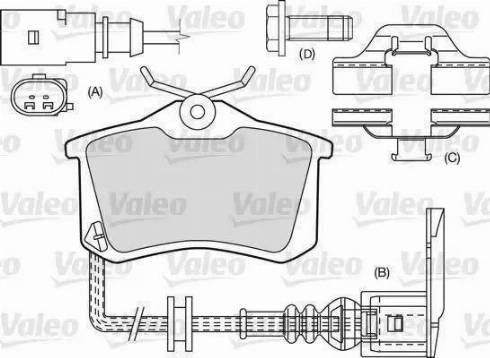 Valeo 540490 - Brake Pad Set, disc brake www.autospares.lv