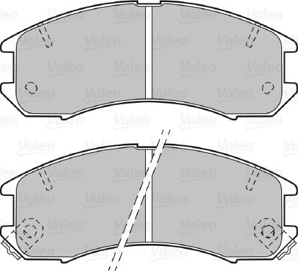 Valeo 598250 - Тормозные колодки, дисковые, комплект www.autospares.lv