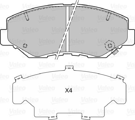 Valeo 598757 - Brake Pad Set, disc brake www.autospares.lv