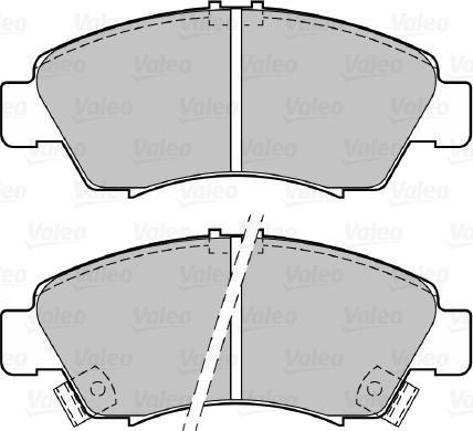 Valeo 598760 - Bremžu uzliku kompl., Disku bremzes www.autospares.lv