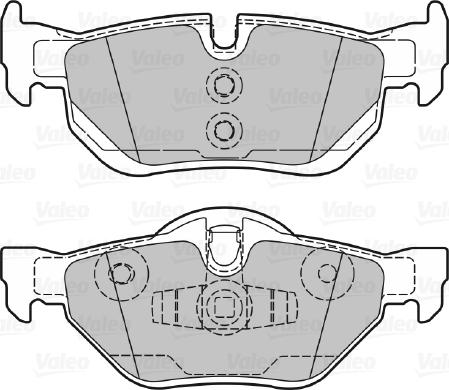 Valeo 598703 - Brake Pad Set, disc brake www.autospares.lv