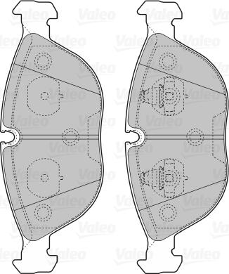 Valeo 598712 - Brake Pad Set, disc brake www.autospares.lv