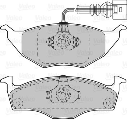 Valeo 598734 - Bremžu uzliku kompl., Disku bremzes www.autospares.lv