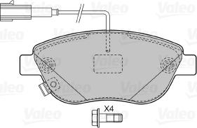 Valeo 598721 - Bremžu uzliku kompl., Disku bremzes autospares.lv