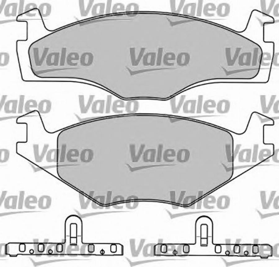 Valeo 597046 - Тормозные колодки, дисковые, комплект www.autospares.lv