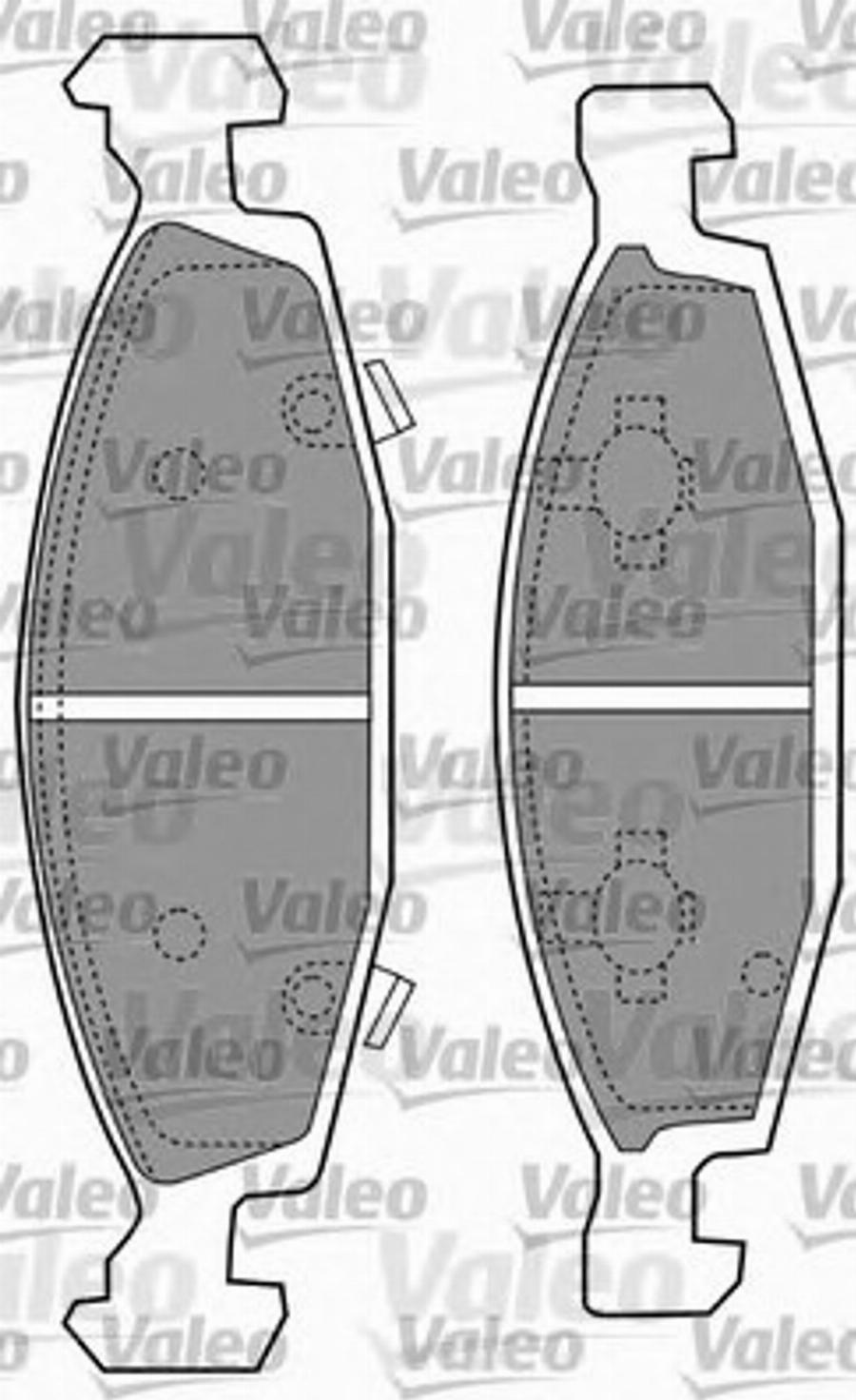 Valeo 597365 - Bremžu uzliku kompl., Disku bremzes www.autospares.lv