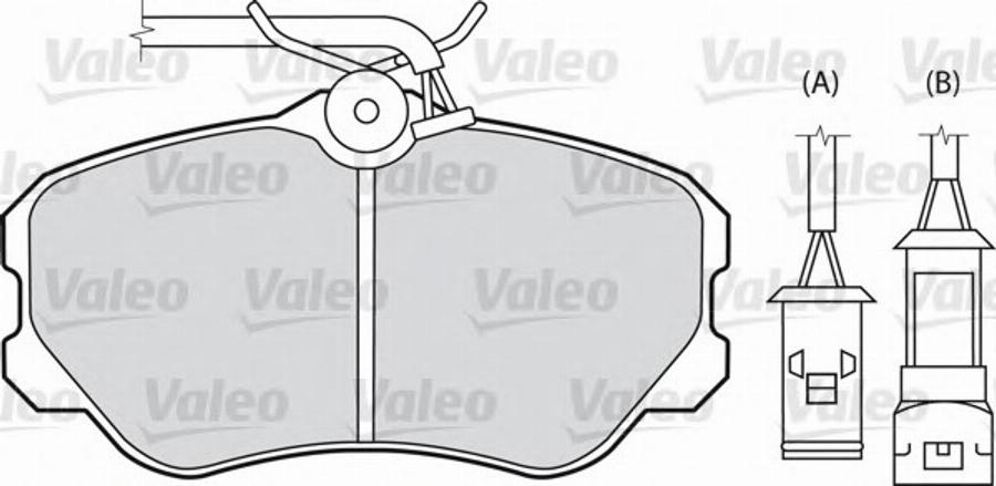 Valeo 540 400 - Тормозные колодки, дисковые, комплект www.autospares.lv