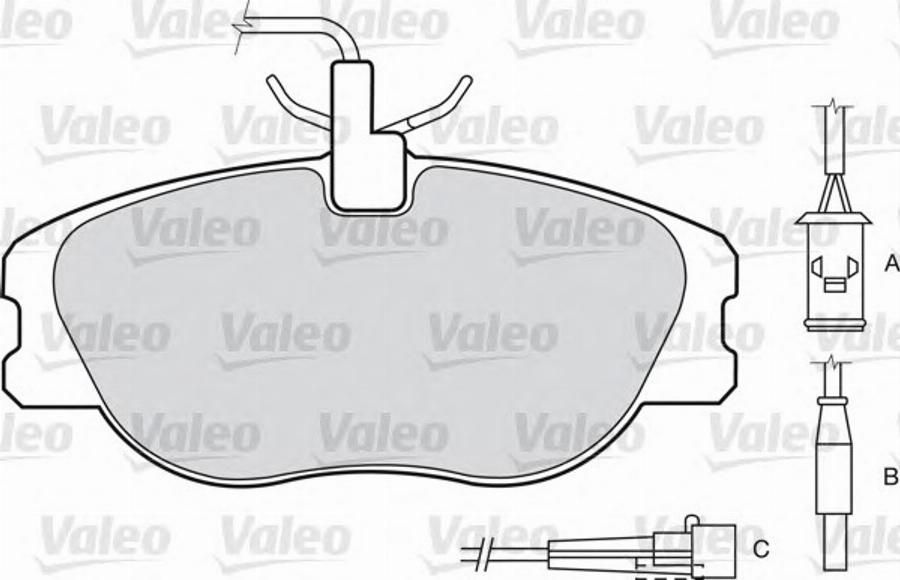 Valeo 540 533 - Тормозные колодки, дисковые, комплект www.autospares.lv