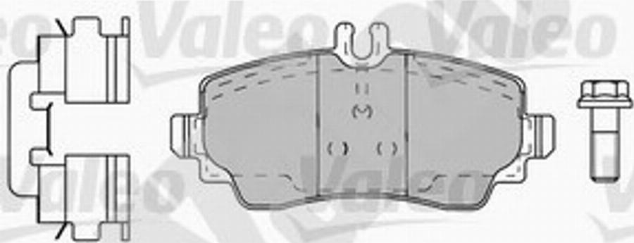 Valeo 540892 - Тормозные колодки, дисковые, комплект www.autospares.lv