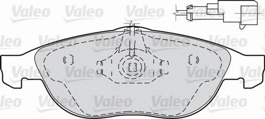 Valeo 540888 - Brake Pad Set, disc brake www.autospares.lv